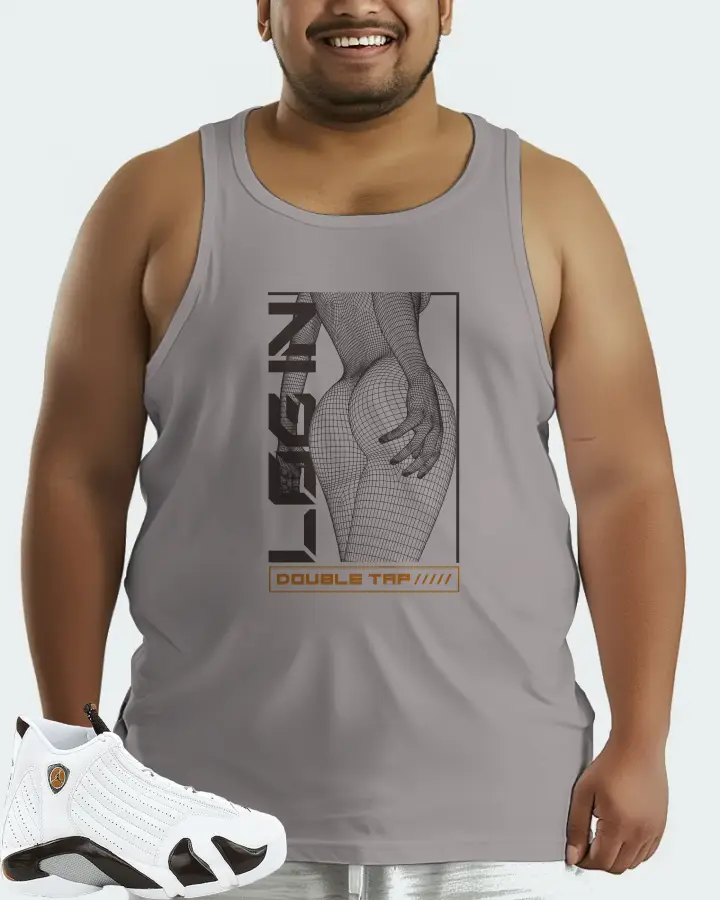 Jordan 14 Retro Sneaker Matching Grey Tank Top (LOGIN) - View 6