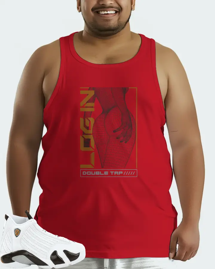Jordan 14 Retro Sneaker Matching Red Tank Top (LOGIN) - View 6