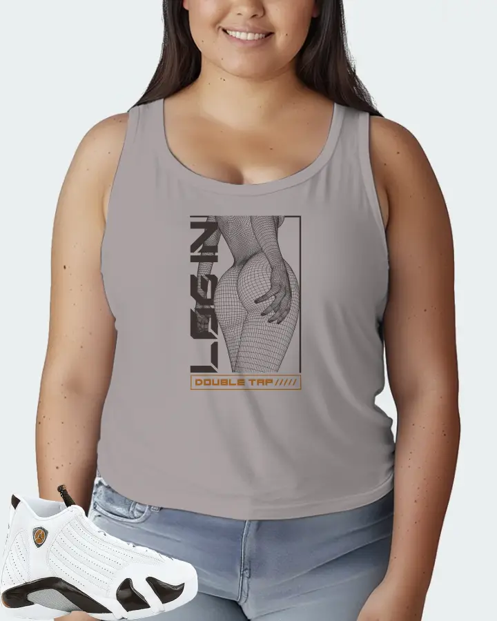 Jordan 14 Retro Sneaker Matching Grey Tank Top (LOGIN) - View 7