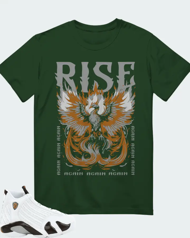 Jordan 14 Retro Sneaker Matching Forest T-Shirt - RISE