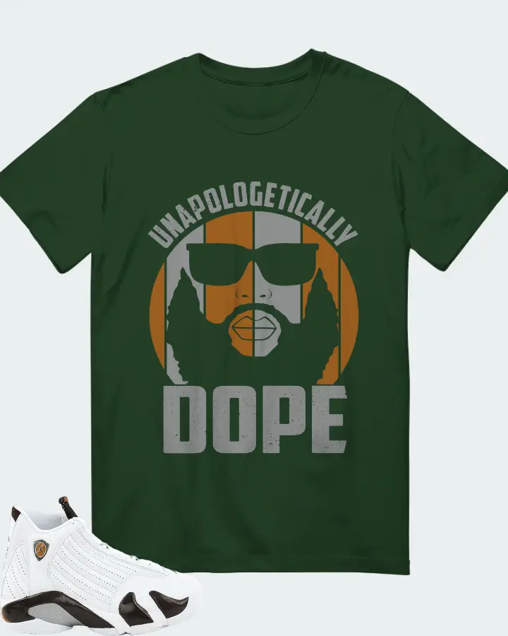 Jordan 14 Retro Sneaker Matching Forest T-Shirt - UNAPOLOGETICALLY DOPE Man