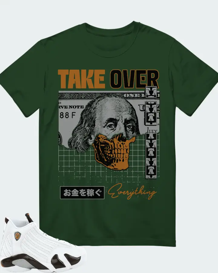Jordan 14 Retro Sneaker Matching Forest T-Shirt - Take Over