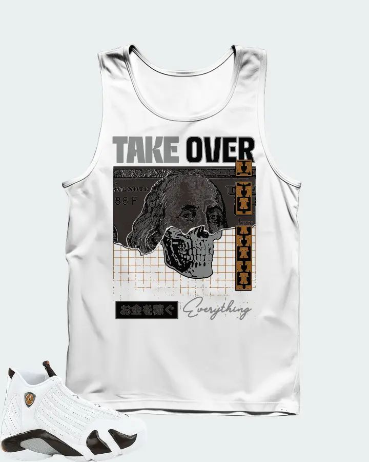Jordan 14 Retro Sneaker Matching White Tank Top - Take Over