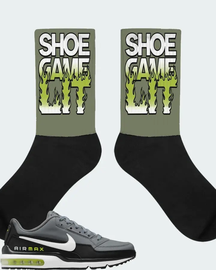 Nike Air Max LTD 3 Sneaker Matching Olive Socks - Shoe Game Lit Refreshed