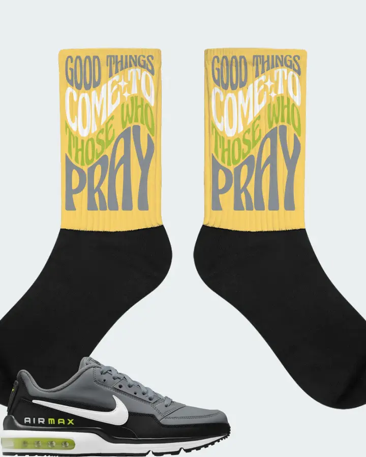 Nike Air Max LTD 3 Sneaker Matching Yellow Socks - Good Things Come To Those Who Pray