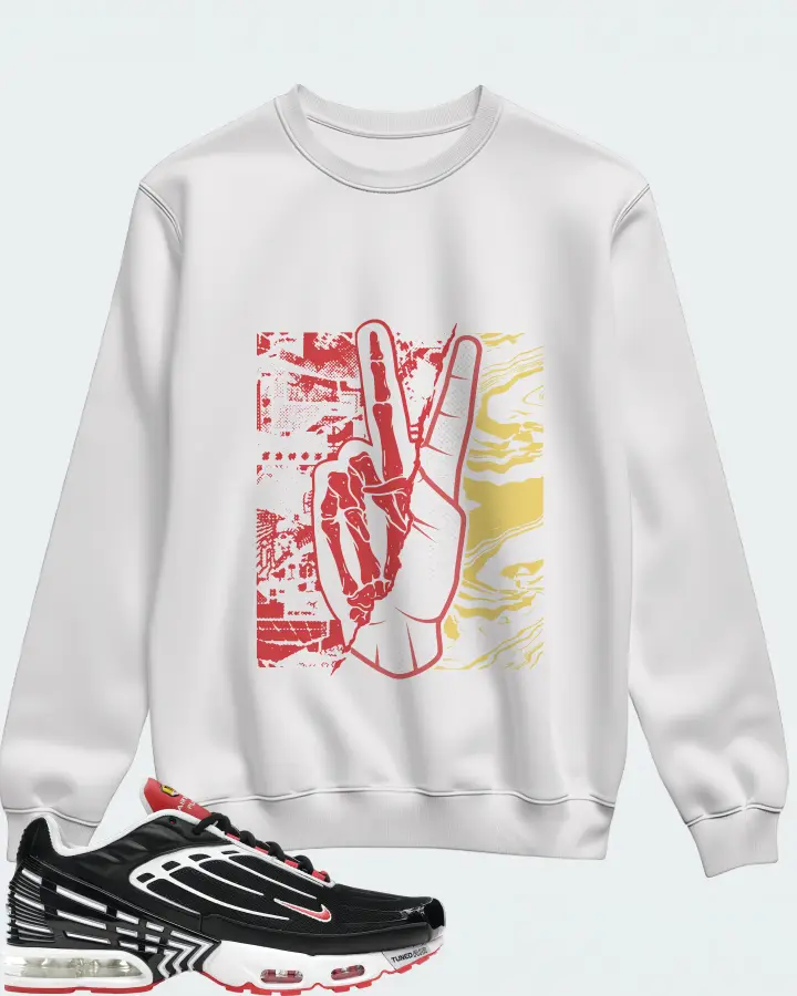 Nike Air Max Plus 3 Sneaker Matching White Sweatshirt - Peace of mind