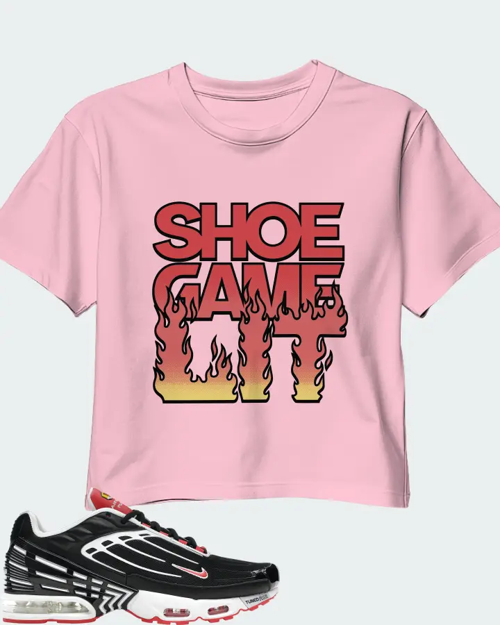 Nike Air Max Plus 3 Sneaker Matching Pink Crop Top - Shoe Game Lit Refreshed