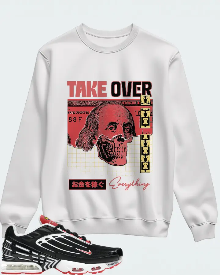 Nike Air Max Plus 3 Sneaker Matching White Sweatshirt - Take Over