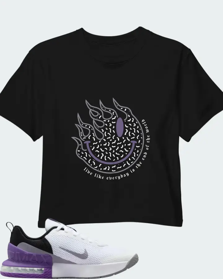 Nike Air Max Alpha Trainer 6 White Black Cement Grey Wild Grape Matching Crop Top