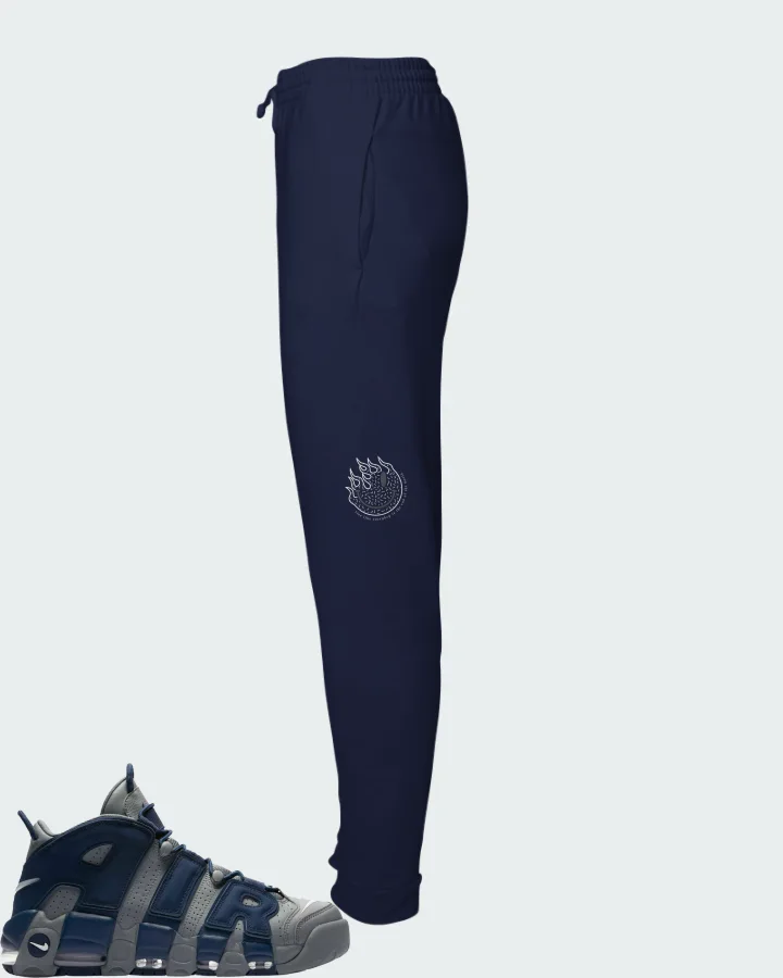 Nike Air More Uptempo Cool Grey Midnight Navy Matching Joggers
