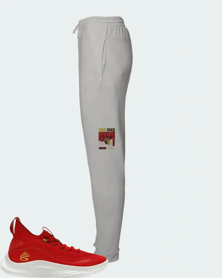 Under Armour Curry Flow 8 Sneaker Matching Grey Joggers - Take Over