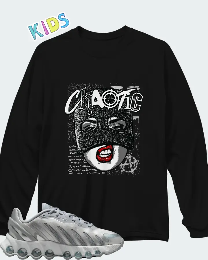 Nike Air Max DN8 Wolf Grey Metallic Silver Matching Kid's Long Sleeve T-Shirt