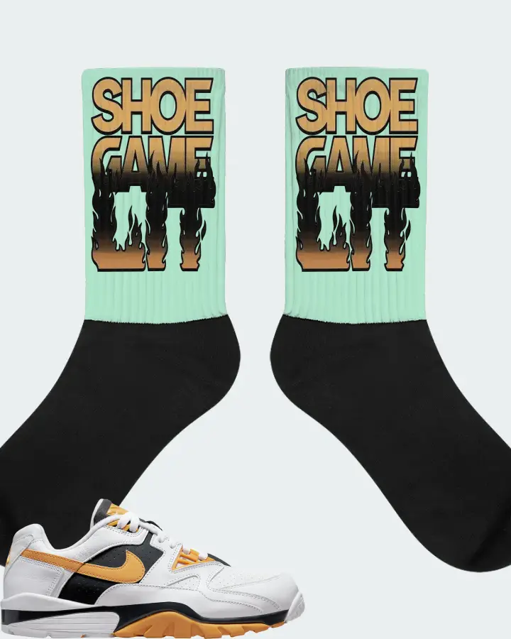 Nike Air Cross Trainer 3 Low Sneaker Matching Mint Socks - Shoe Game Lit Refreshed