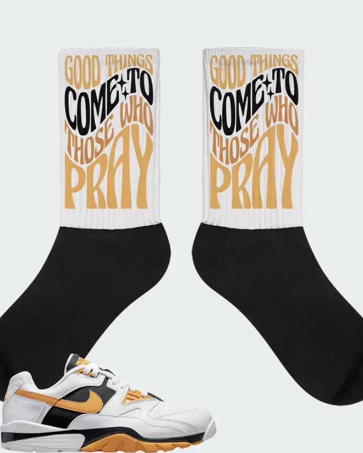 Nike Air Cross Trainer 3 Low Sneaker Matching White Socks - Good Things Come To Those Who Pray