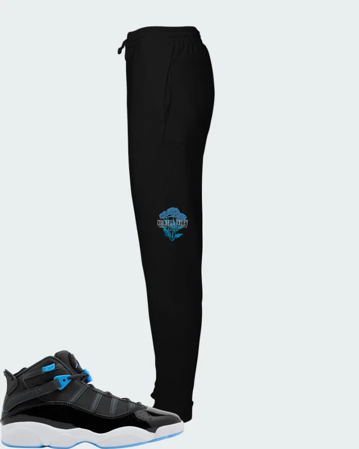 Jordan 6 Rings Black University Blue Matching Joggers