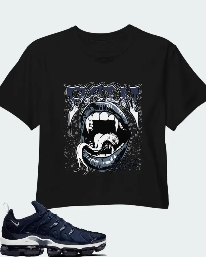 Nike Air VaporMax Plus Midnight Navy Matching Crop Top