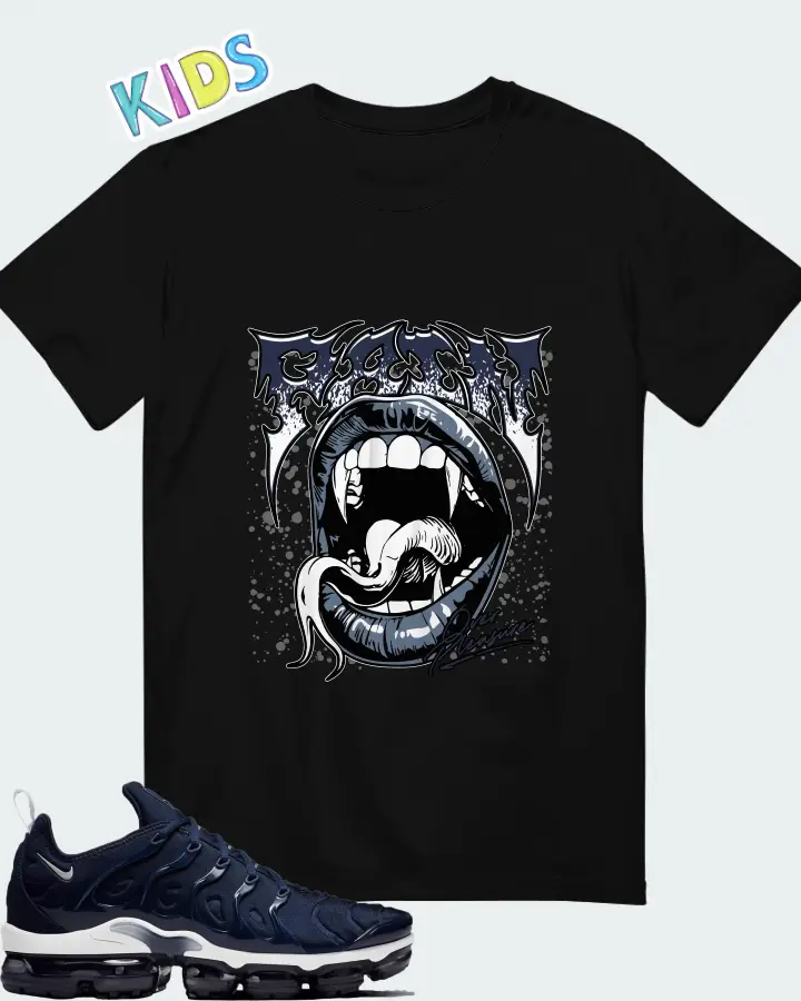 Nike Air VaporMax Plus Midnight Navy Matching Kid's T-Shirt