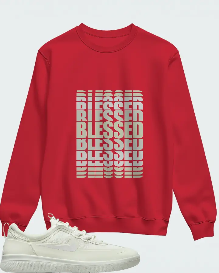 Nike SB Nyjah Free 2 Sneaker Matching Red Sweatshirt - BLESSED Many Times