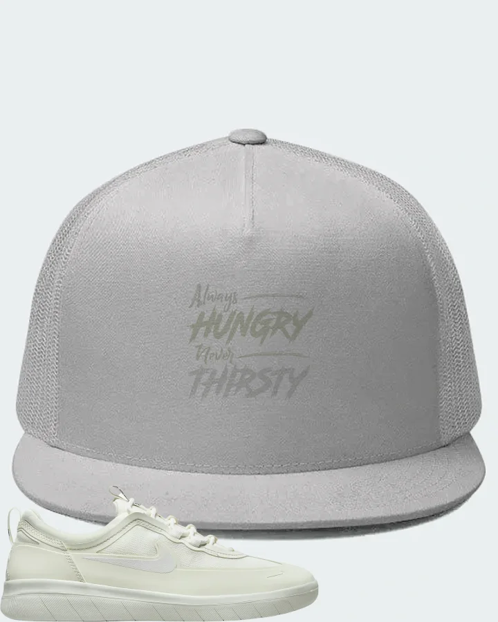 Nike SB Nyjah Free 2 Sneaker Matching White Hat - Always HUNGRY Never THIRSTY