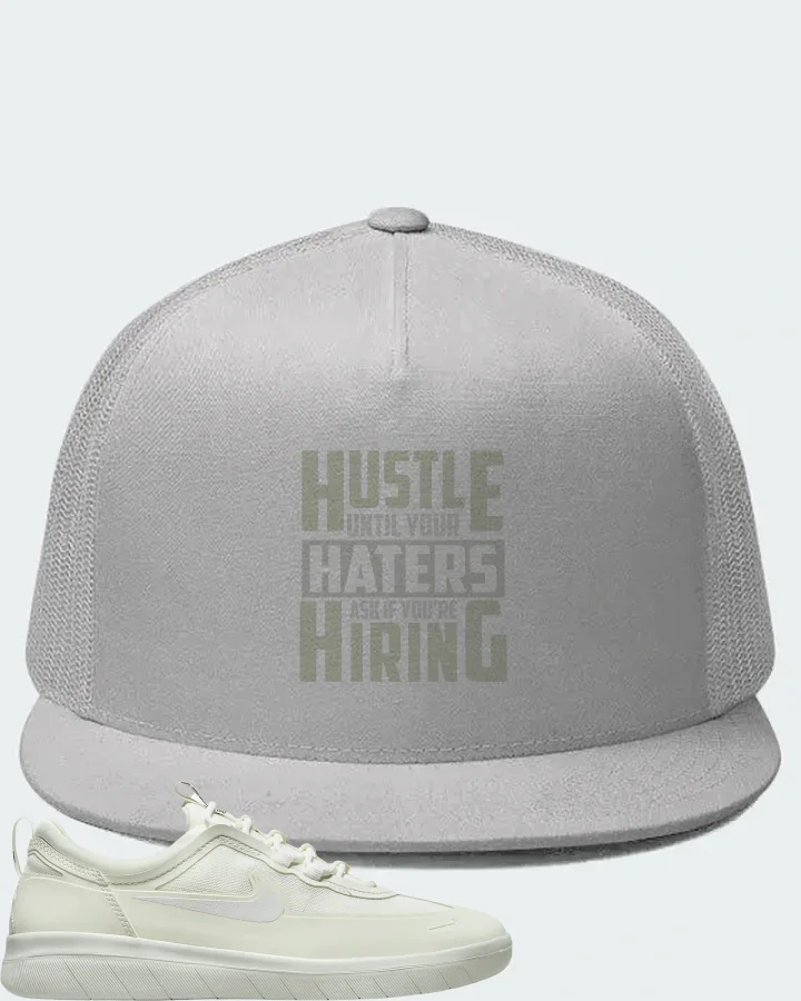 Nike SB Nyjah Free 2 Sneaker Matching White Hat - HUSTLE UNTIL YOUR HATERS