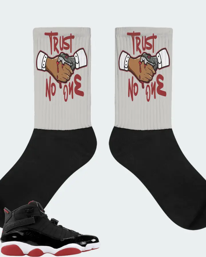 Jordan 6 Rings Sneaker Matching Grey Socks - Trust No One