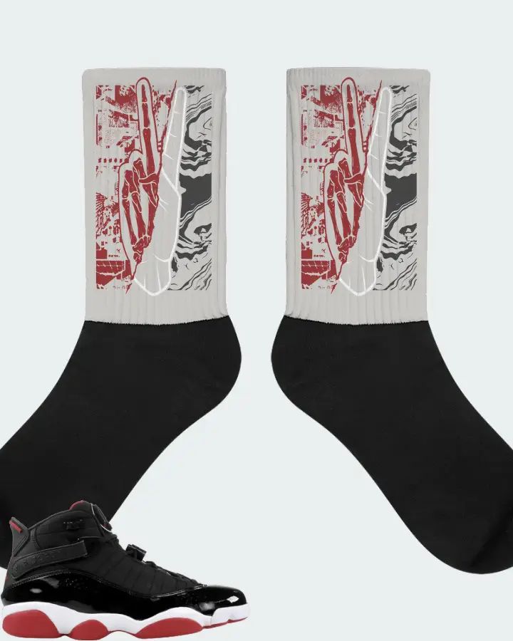 Jordan 6 Rings Sneaker Matching Grey Socks - Peace of mind