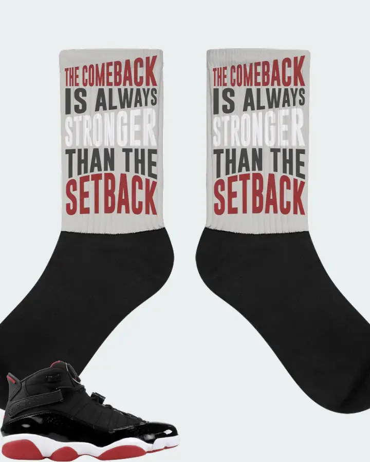 Jordan 6 Rings Sneaker Matching Grey Socks - The Comeback