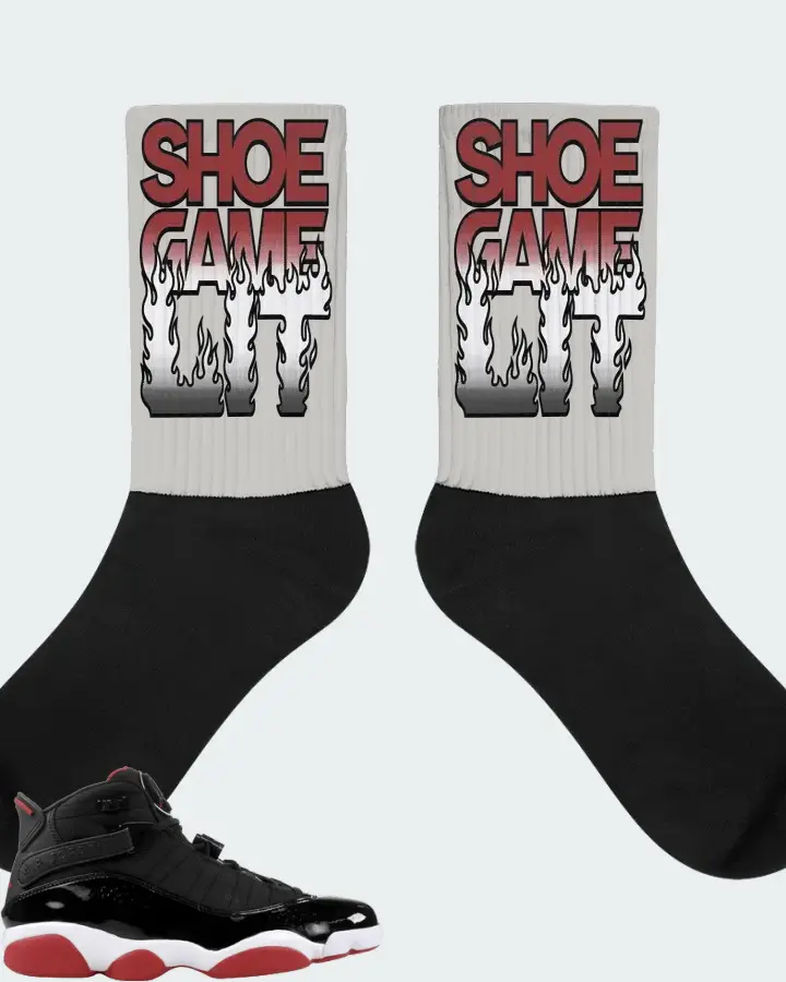 Jordan 6 Rings Sneaker Matching Grey Socks - Shoe Game Lit Refreshed