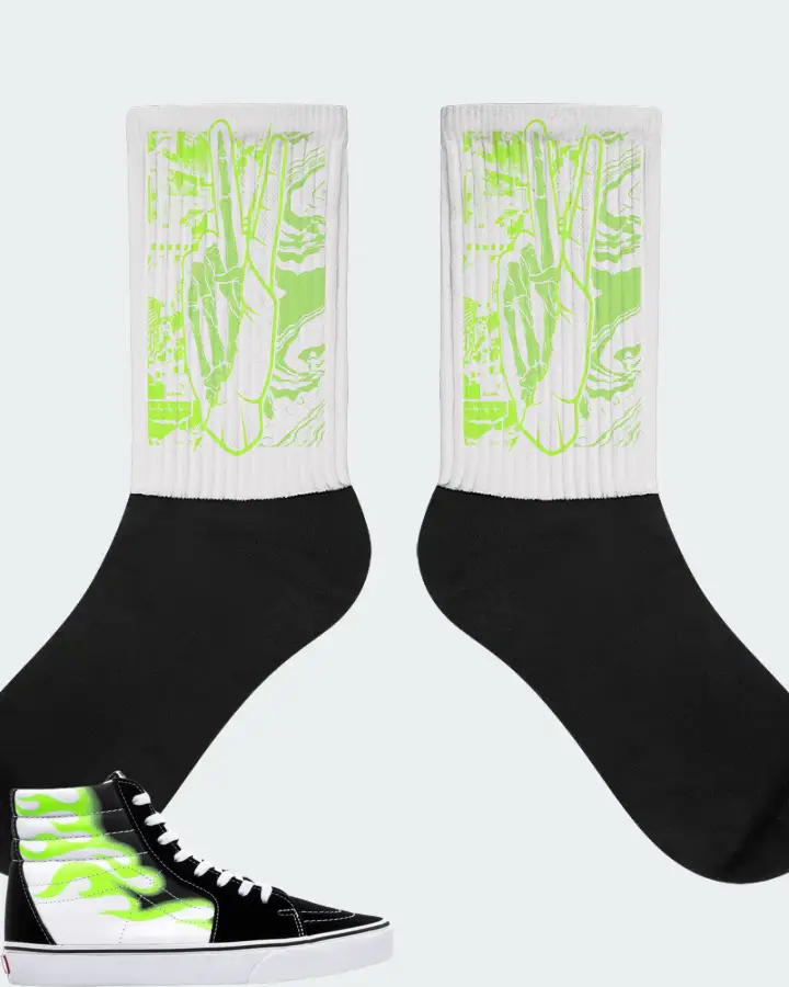 Vans Sk8-Hi Sneaker Matching White Socks - Peace of mind