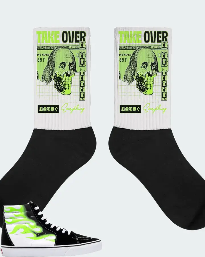 Vans Sk8-Hi Sneaker Matching White Socks - Take Over