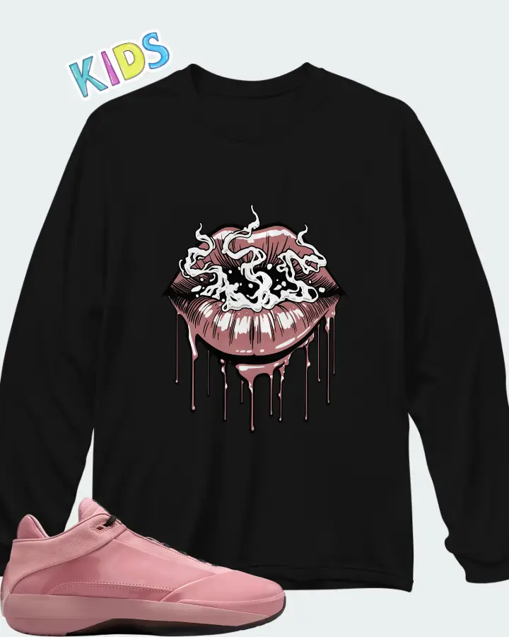 Air Jordan 40 Dusty Rose Matching Kid's Long Sleeve T-Shirt