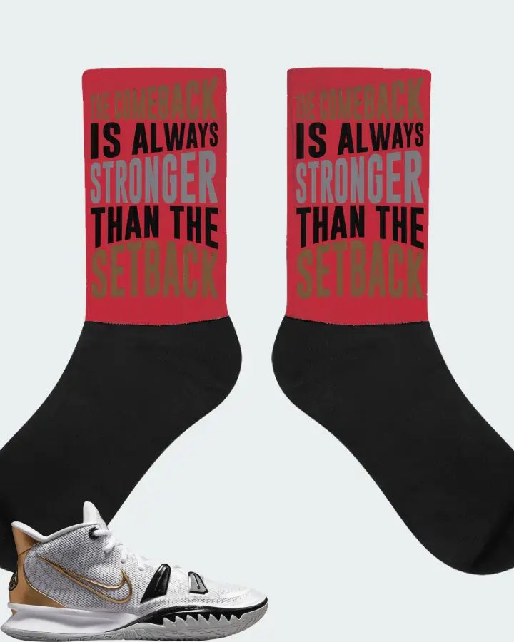 Nike Kyrie 7 Sneaker Matching Red Socks - The Comeback