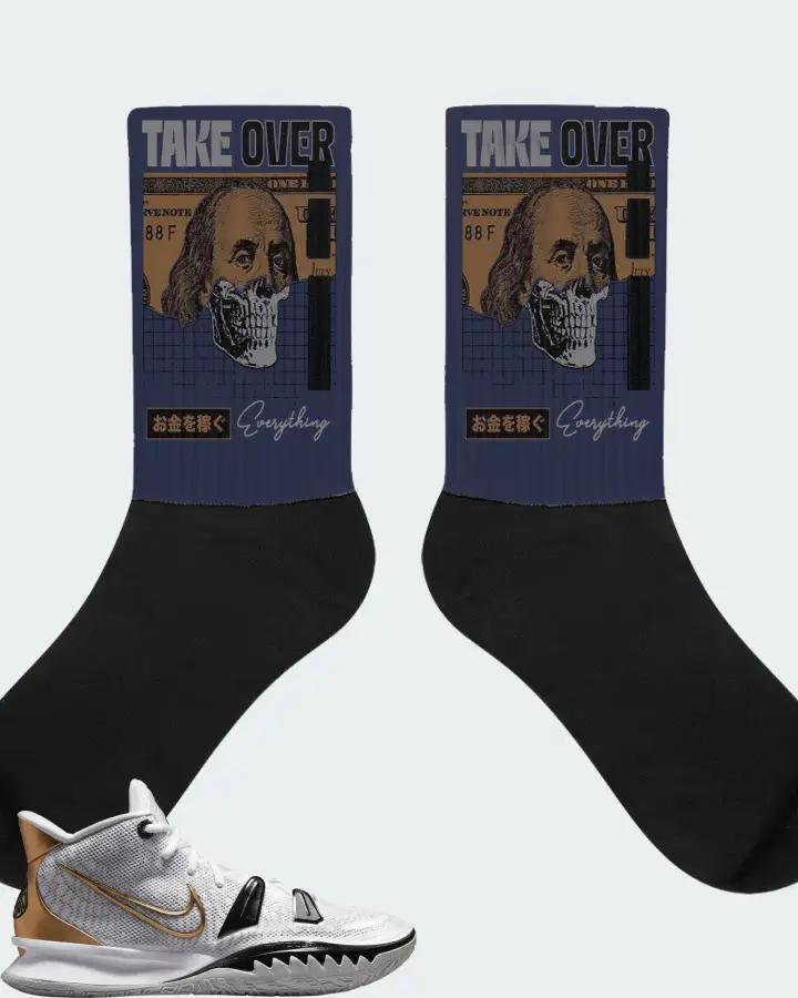 Nike Kyrie 7 Sneaker Matching Navy Socks - Take Over