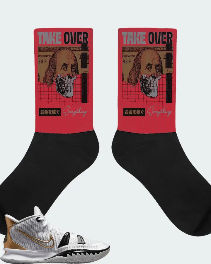 Nike Kyrie 7 Sneaker Matching Red Socks - Take Over