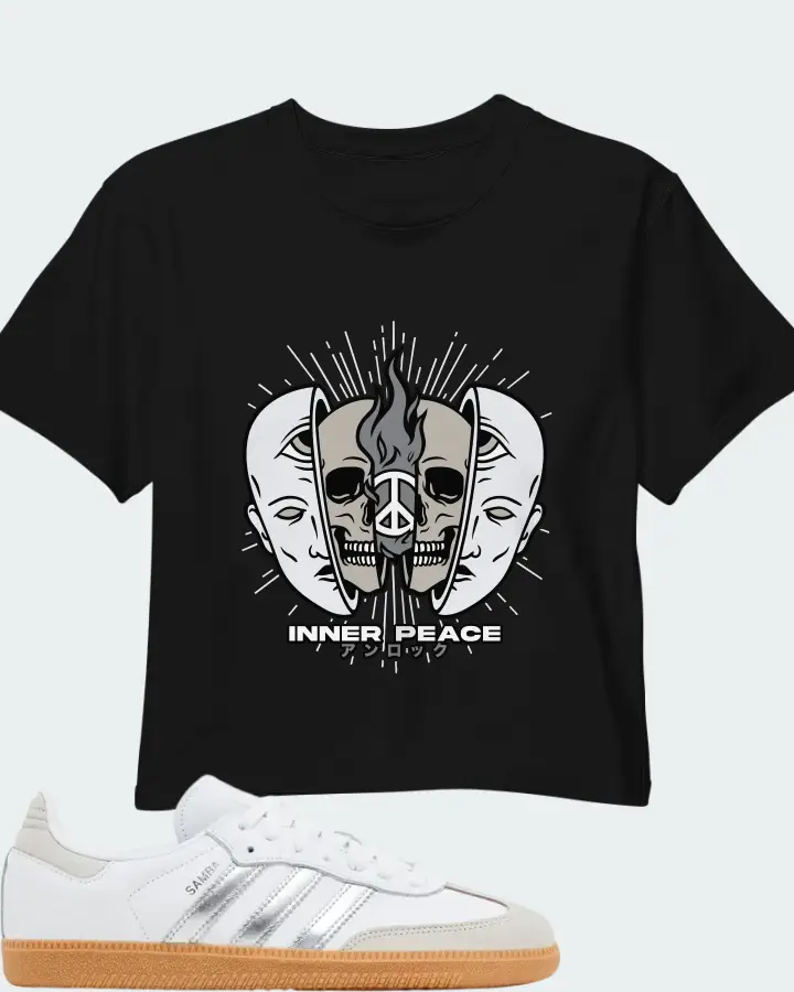 Wmns adidas Samba OG White Silver Metallic Grey Matching Crop Top