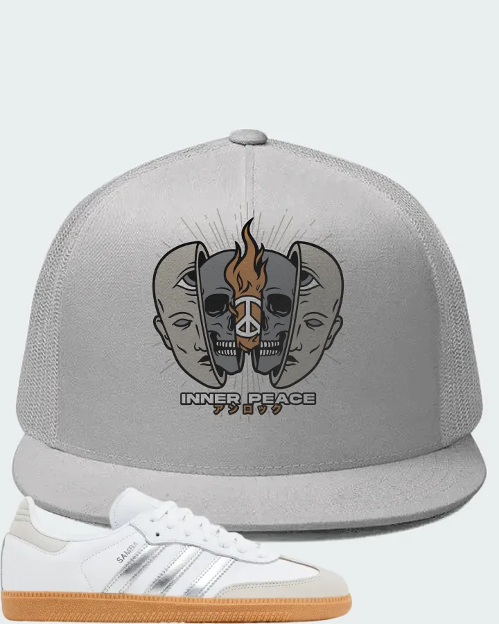 Wmns adidas Samba OG White Silver Metallic Grey Matching Hat