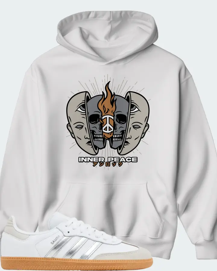 Wmns adidas Samba OG White Silver Metallic Grey Matching Hoodie