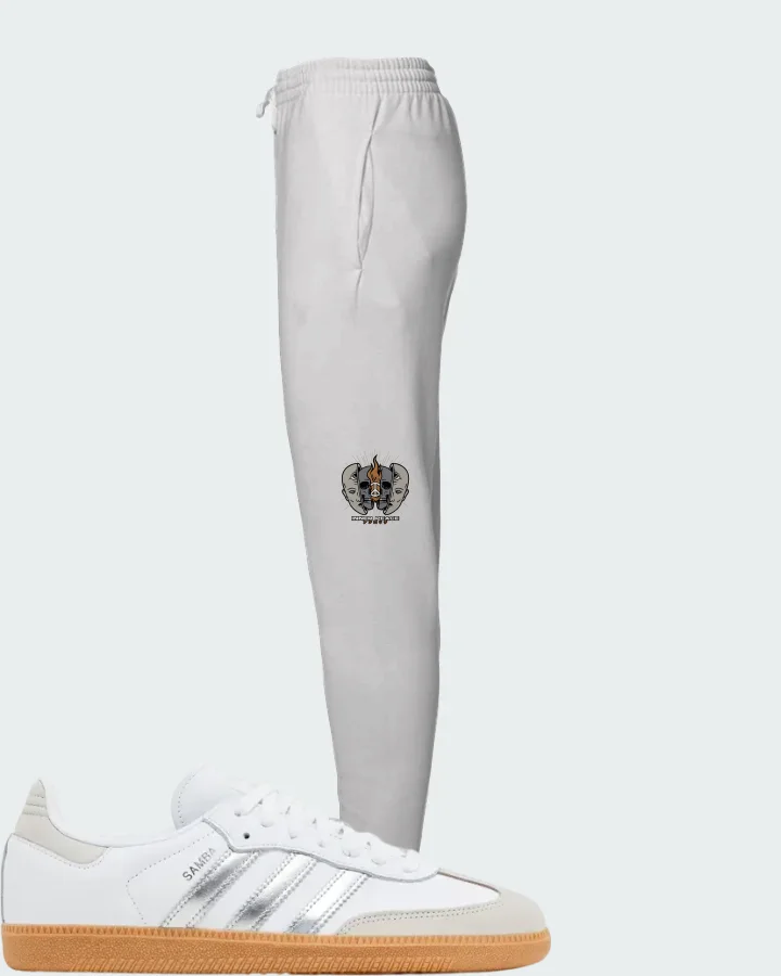 Wmns adidas Samba OG White Silver Metallic Grey Matching Joggers