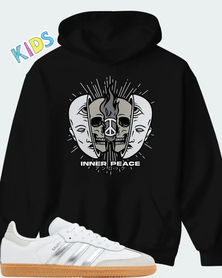 Wmns adidas Samba OG White Silver Metallic Grey Matching Kid's Hoodie