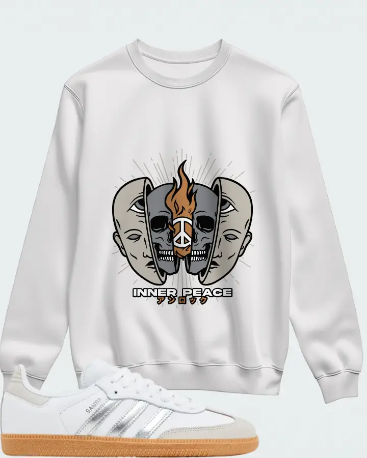 Wmns adidas Samba OG White Silver Metallic Grey Matching Sweatshirt