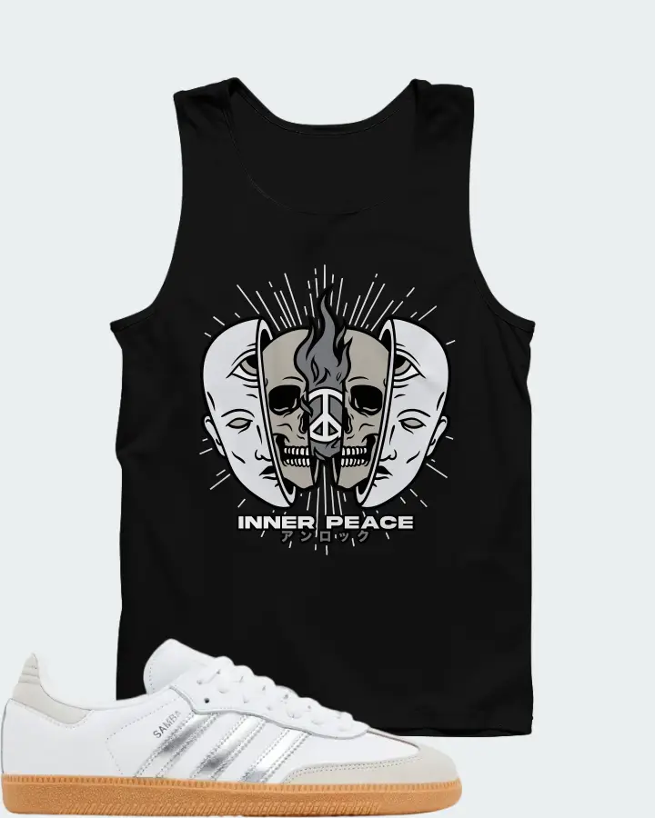 Wmns adidas Samba OG White Silver Metallic Grey Matching Tank Top