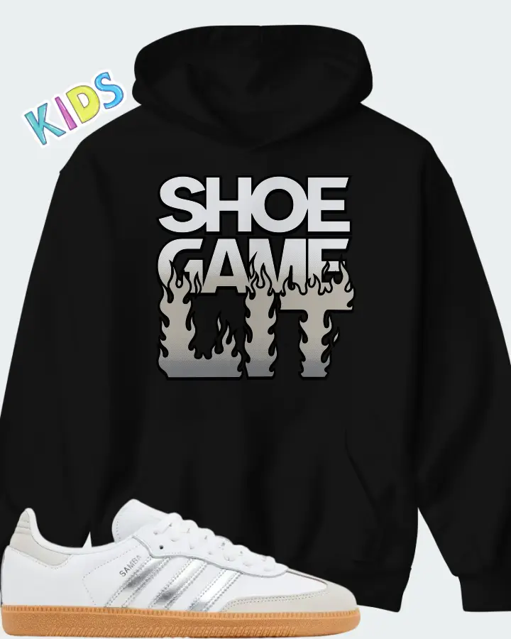 Wmns adidas Samba OG White Silver Metallic Grey Matching Kid's Hoodie