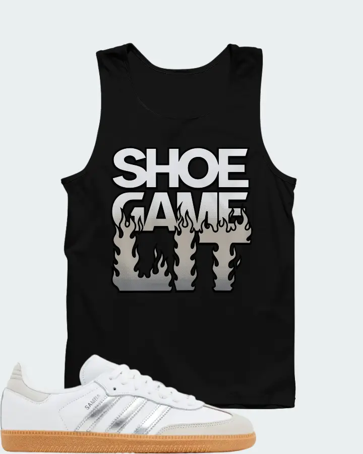 Wmns adidas Samba OG White Silver Metallic Grey Matching Tank Top