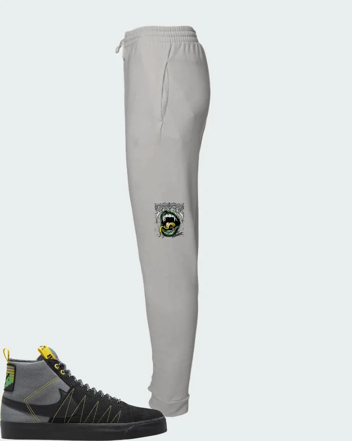 Nike SB Zoom Blazer Mid PRM Acclimate Cool Grey Yellow Strike Matching Joggers