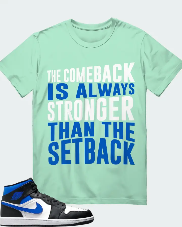 Jordan 1 Mid Sneaker Matching Mint T-Shirt - The Comeback