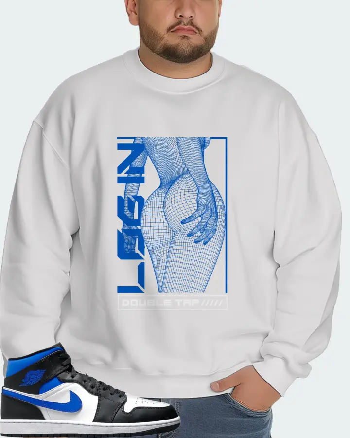 Jordan 1 Mid Sneaker Matching White Sweatshirt (LOGIN) - View 6