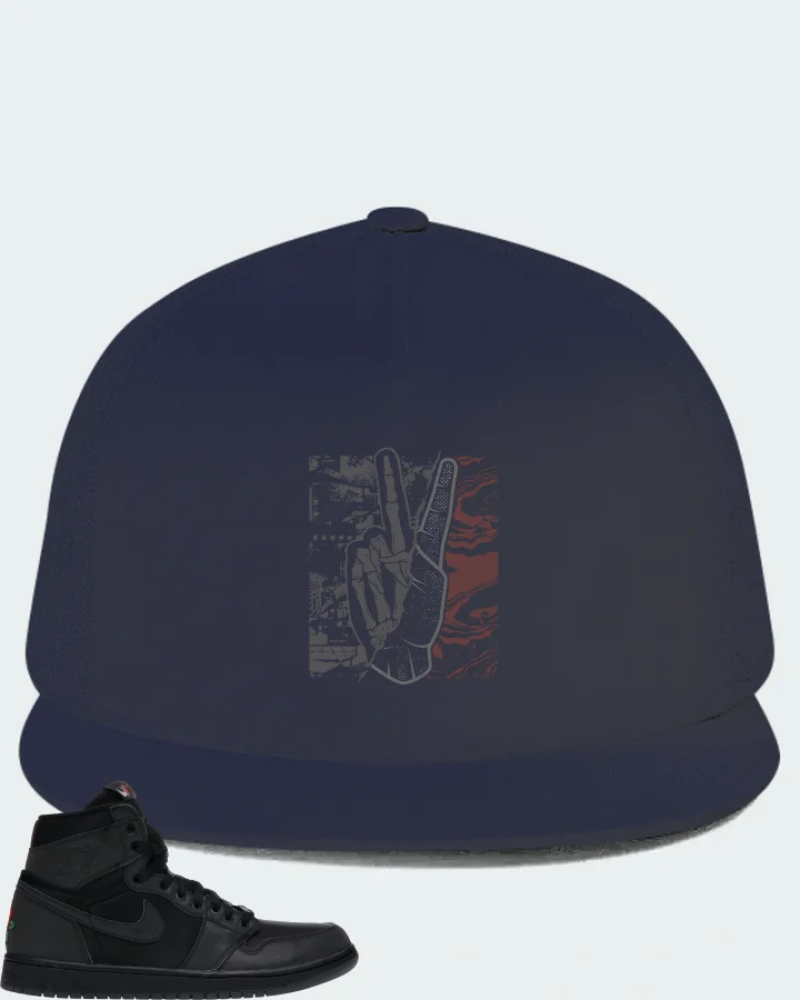 Jordan 1 Retro High Sneaker Matching Navy Hat - Peace of mind