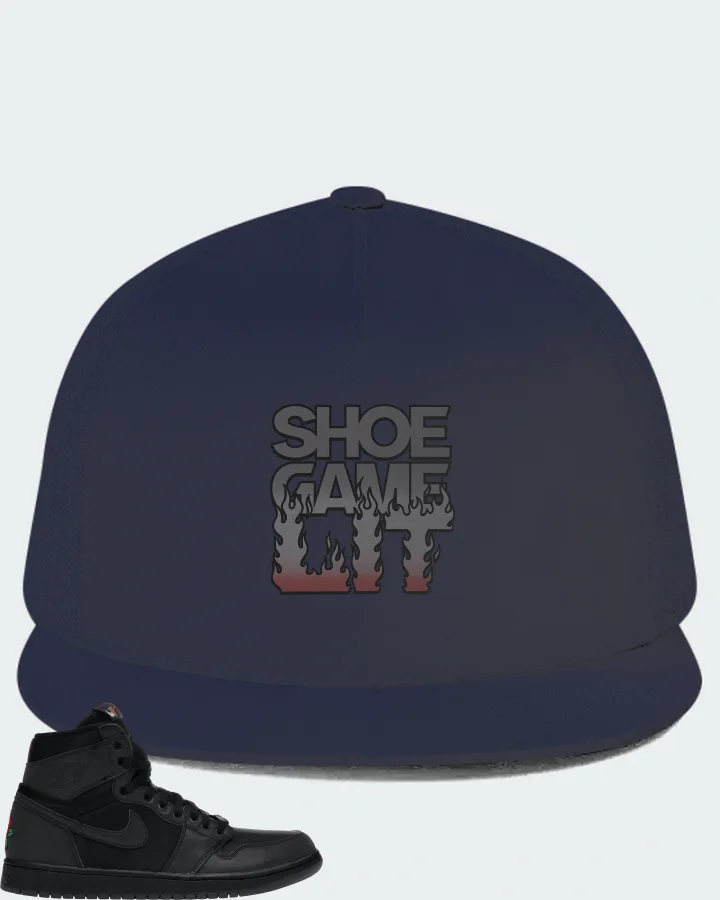 Jordan 1 Retro High Sneaker Matching Navy Hat - Shoe Game Lit Refreshed