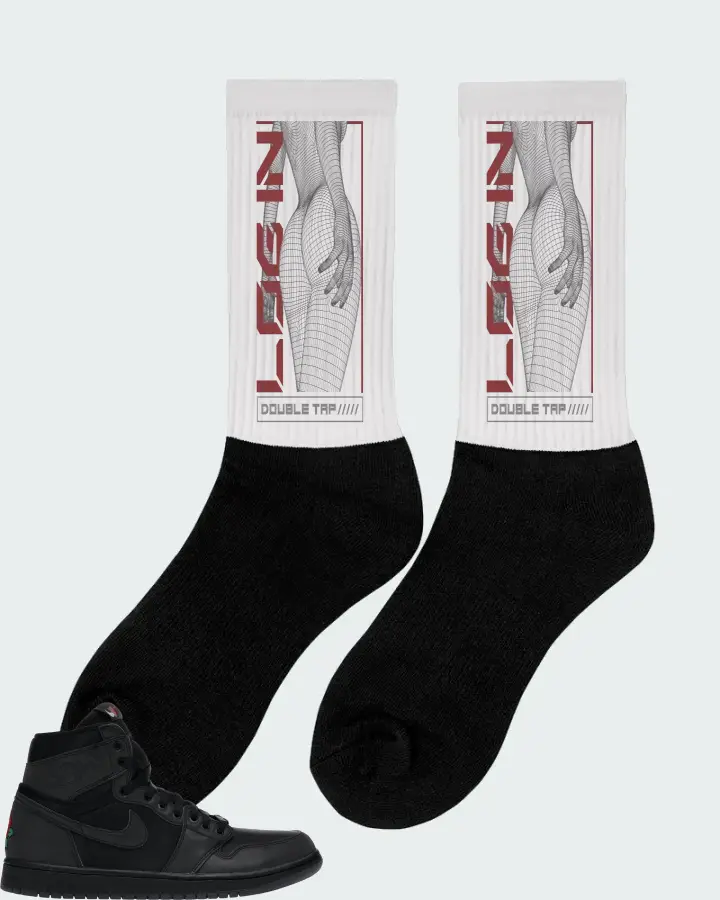 Jordan 1 Retro High Sneaker Matching White Socks (LOGIN) - View 3