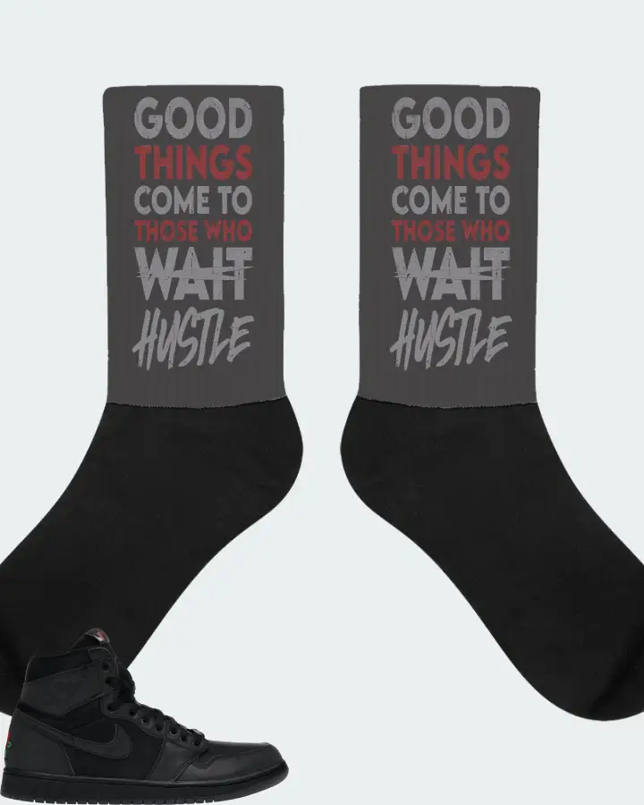 Jordan 1 Retro High Sneaker Matching Dark Grey Socks - Good Things Come